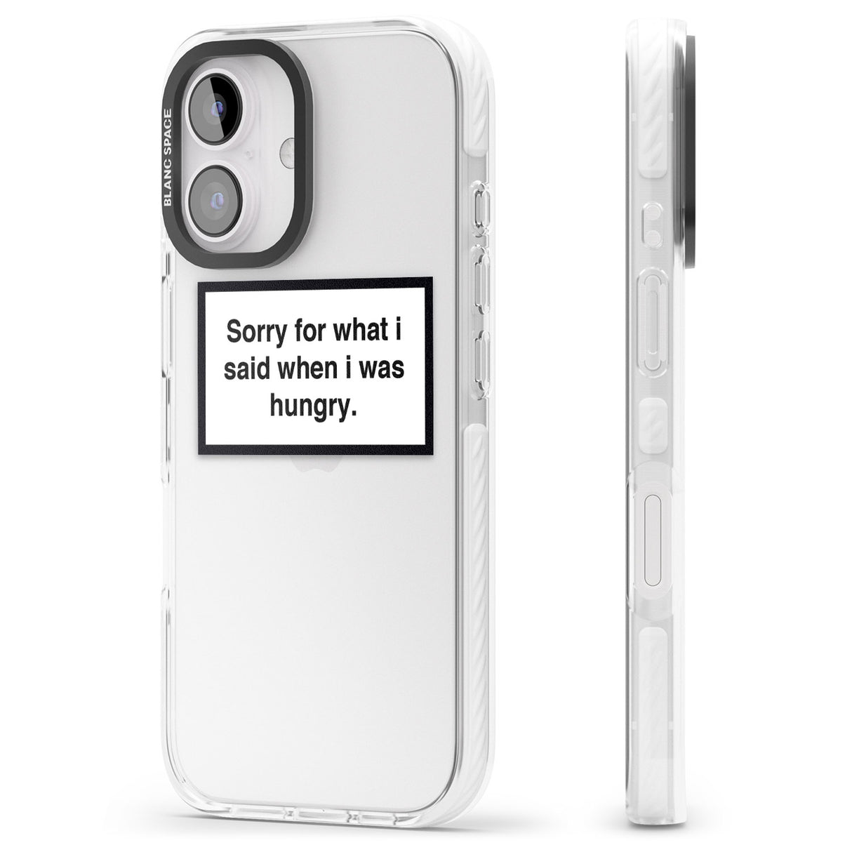 iPhone 16 Pro Max Sorry for what I said Black Impact Phone Case