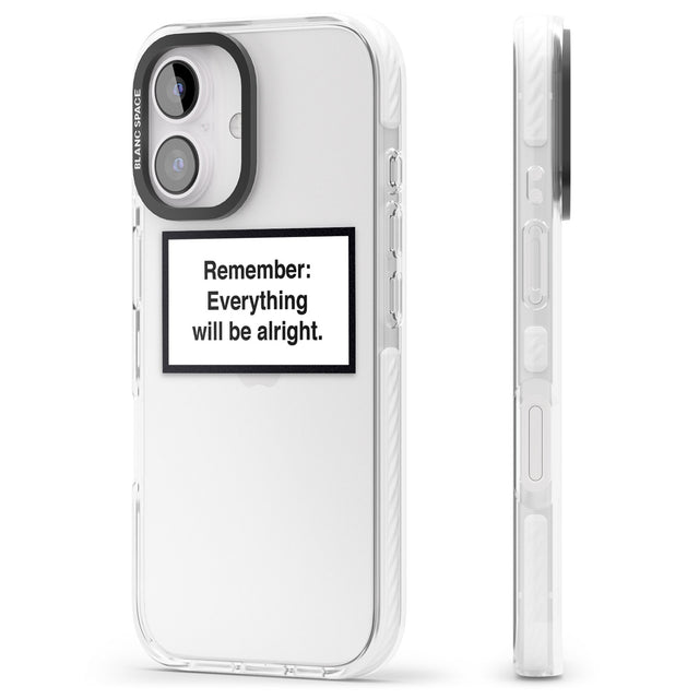 iPhone 16 Pro Max Everything Will Be Alright Black Impact Phone Case