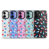 iPhone 16 Pro Max Kawaii Pill Pattern Black Impact Phone Case