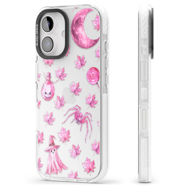 Pink Moon & Maple Impact Phone Case for iPhone 16, iPhone 16 Plus