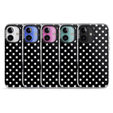 iPhone 16 Pro Max Designer Chic Black Polka Dot Black Impact Phone Case