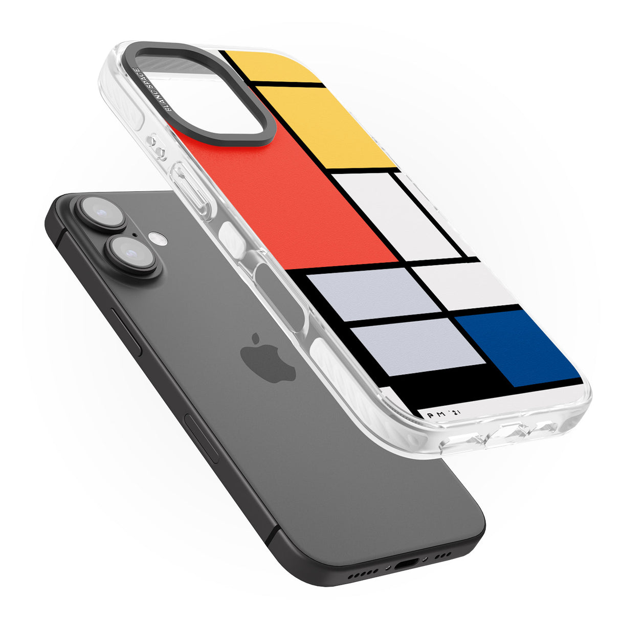 iPhone 16 Pro Max Piet Mondrian's Composition Black Impact Phone Case