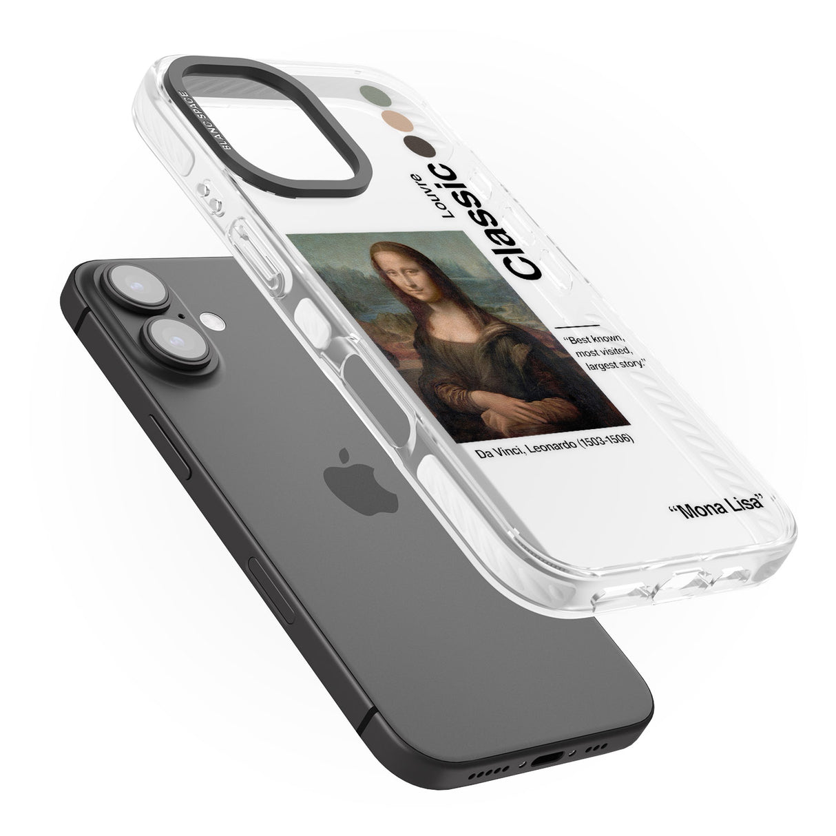 iPhone 16 Pro Max Mona Lisa - Leonardo Da Vinci Black Impact Phone Case