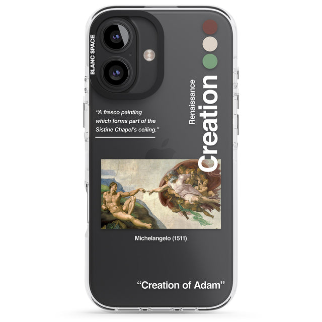 iPhone 16 Pro Max Creation of Adam - Michelangelo Black Impact Phone Case