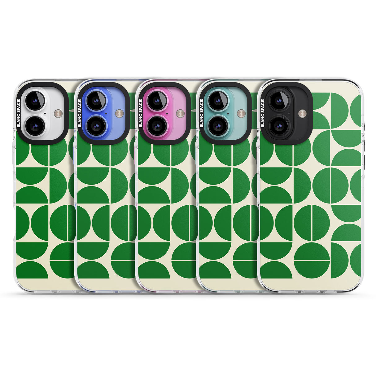 iPhone 16 Pro Max Retro Green Circles Black Impact Phone Case