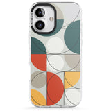 iPhone 16 Pro Max Abstract Half Circles Black Impact Phone Case