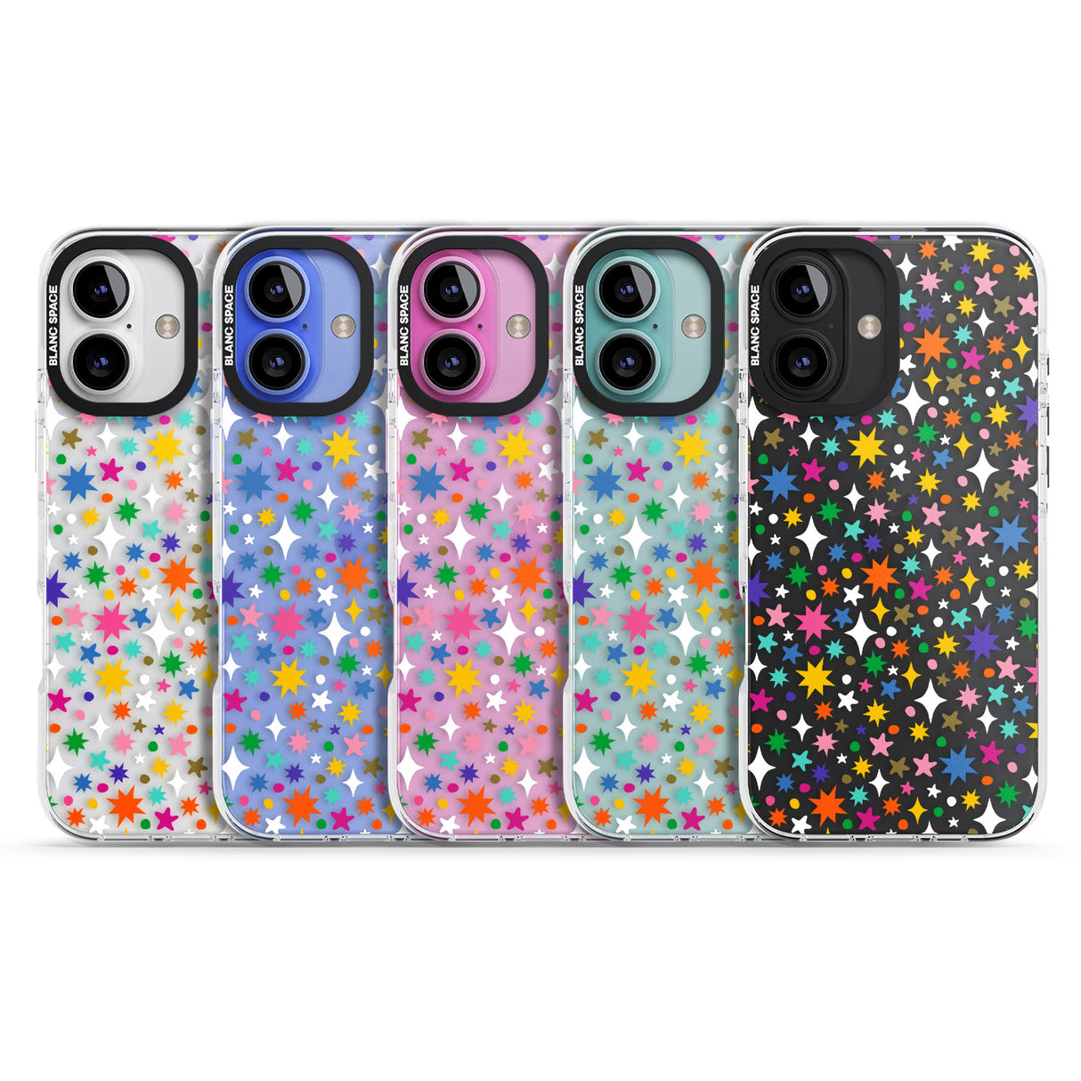 iPhone 16 Pro Max Rainbow Starburst Black Impact Phone Case