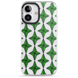 iPhone 16 Pro Max Emerald Stars Pattern (Clear) Black Impact Phone Case