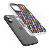 iPhone 16 Pro Max Multicolour Polka-dot Fiesta (Purple) Black Impact Phone Case