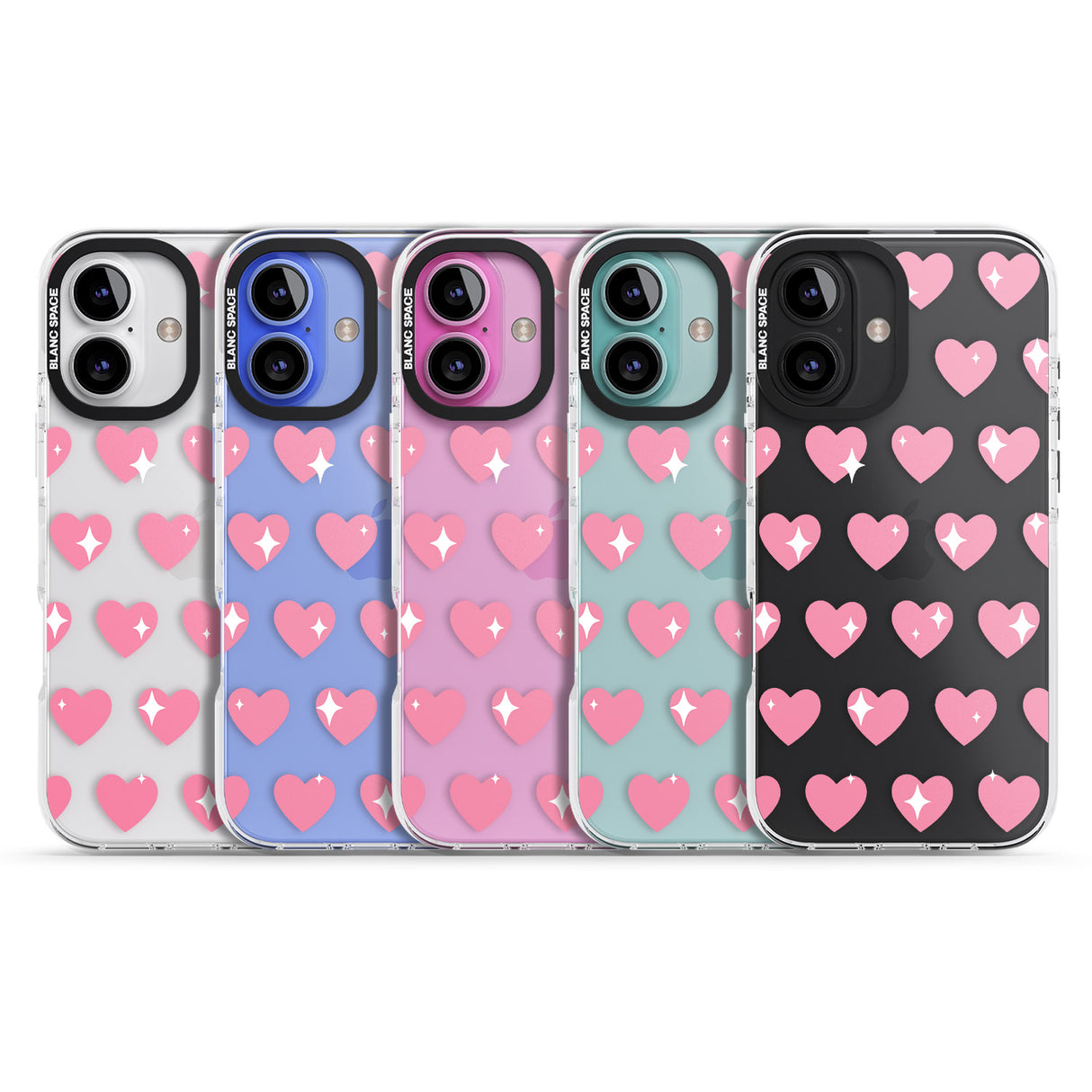 iPhone 16 Pro Max Sweet Hearts Black Impact Phone Case