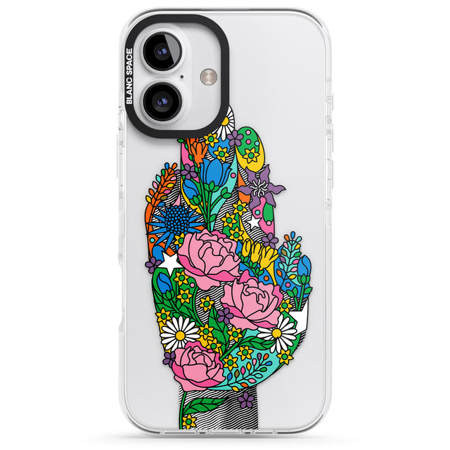 iPhone 16 Pro Max Garden Touch Black Impact Phone Case