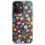 iPhone 16 Pro Max Retro Carnival Shapes Black Impact Phone Case