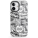 iPhone 16 Pro Max Onomatopoeia (Black & White) Black Impact Phone Case