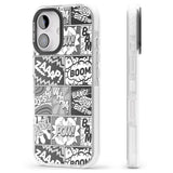 iPhone 16 Pro Max Onomatopoeia (Black & White) Black Impact Phone Case