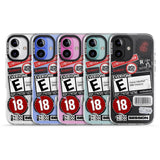 iPhone 16 Pro Max Rated 18+ Sticker Mix Black Impact Phone Case