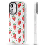 iPhone 16 Pro Max Strawberry Watercolour Black Impact Phone Case