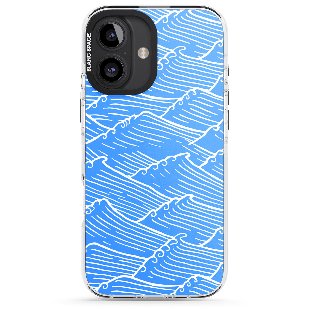 iPhone 16 Pro Max Waves Pattern Black Impact Phone Case