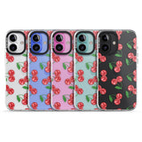 iPhone 16 Pro Max Disco Cherry Pattern Black Impact Phone Case + Magsafe