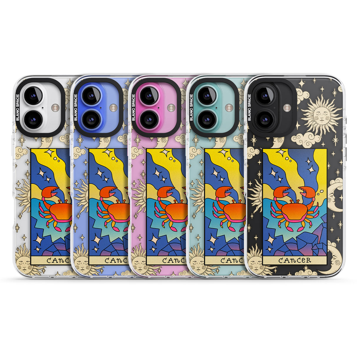 iPhone 16 Pro Max Celestial Zodiac - Cancer Black Impact Phone Case + Magsafe