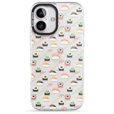 iPhone 16 Pro Max Sushi & Chopsticks Pattern Black Impact Phone Case