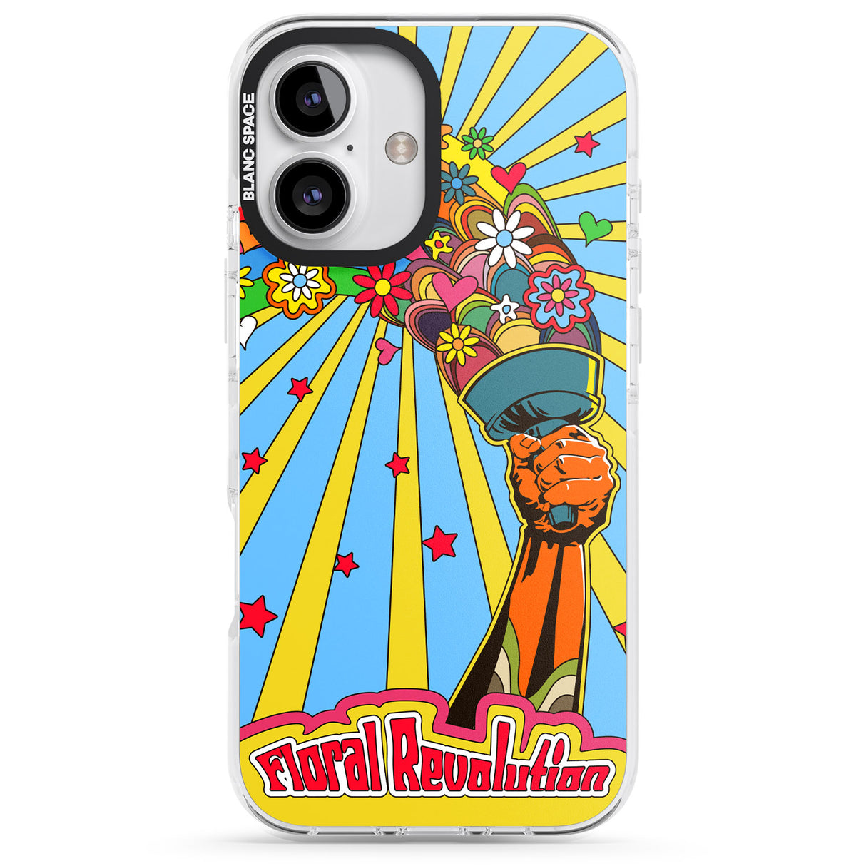 iPhone 16 Pro Max Floral Revolution Black Impact Phone Case