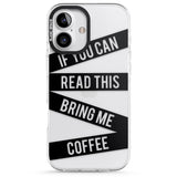 iPhone 16 Pro Max Black Stripes Bring Me Coffee Black Impact Phone Case