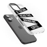 iPhone 16 Pro Max Black Stripes Bring Me Coffee Black Impact Phone Case