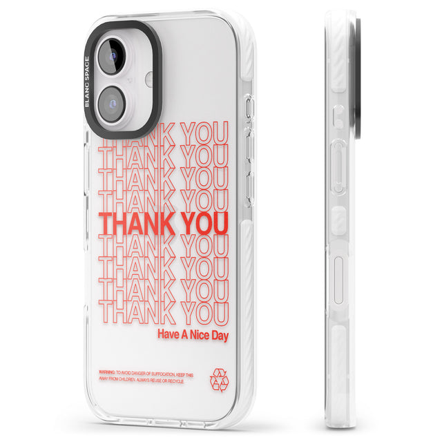 iPhone 16 Pro Max Thank You : Have a Nice Day Black Impact Phone Case