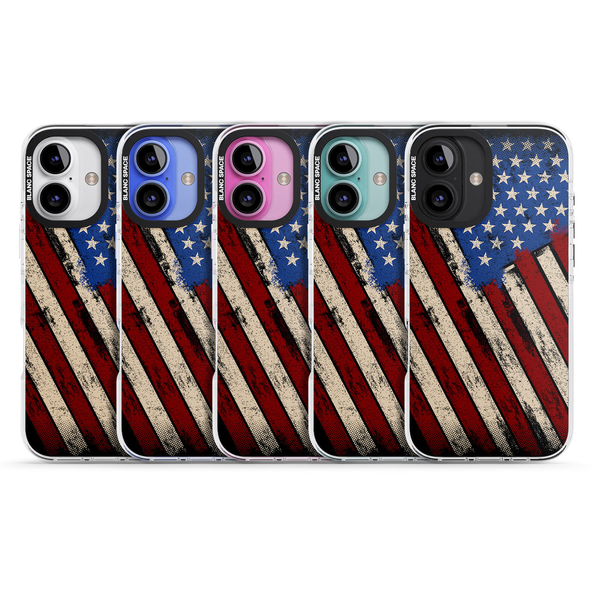 iPhone 16 Pro Max Distressed US Flag Black Impact Phone Case