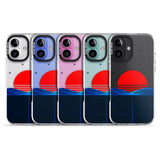 iPhone 16 Pro Max Japanese Sunset Vaporwave Black Impact Phone Case