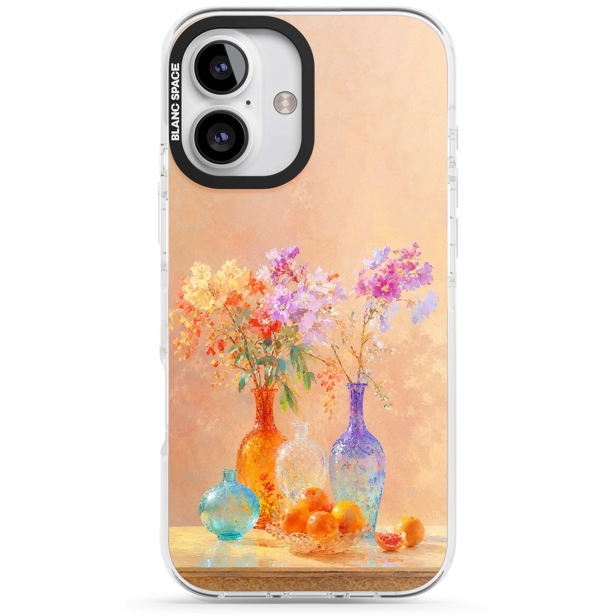 Peach Glass art iPhone case | Clear Impact case for iPhone 16, iPhone 16 Plus
