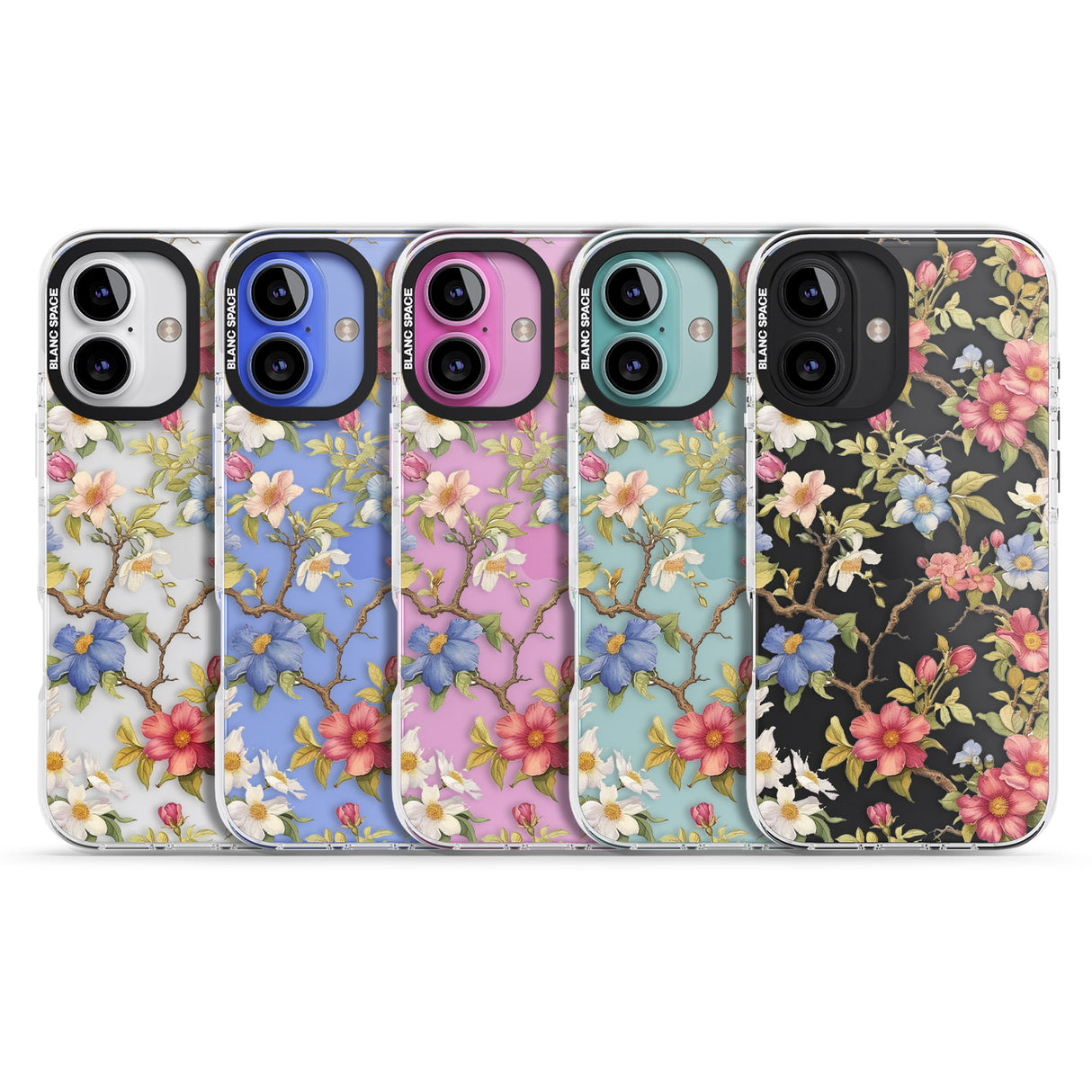 iPhone 16 Pro Max Vintage Vines & Flowers Clear Impact Phone Case + Magsafe