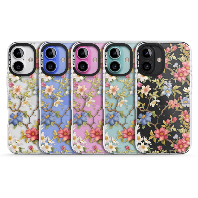 iPhone 16 Pro Max Vintage Vines & Flowers Clear Impact Phone Case + Magsafe