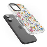 iPhone 16 Pro Max Vintage Wildflowers Black Impact Phone Case + Magsafe