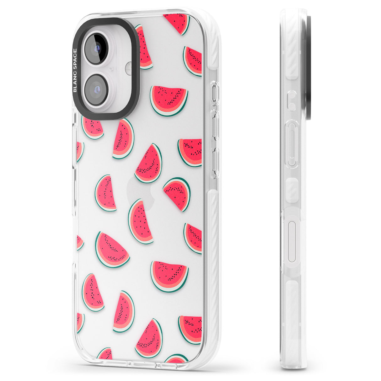 iPhone 16 Pro Max Watermelon Slices - Clear Black Impact Phone Case