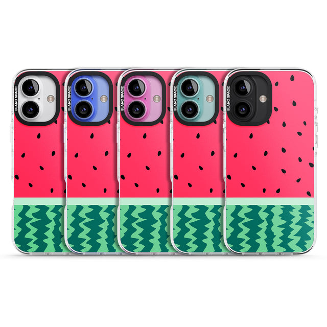 iPhone 16 Pro Max Full Watermelon Print Black Impact Phone Case