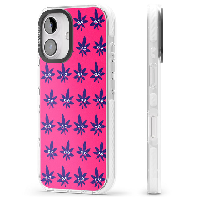 iPhone 16 Pro Max Pink Sativa Black Impact Phone Case