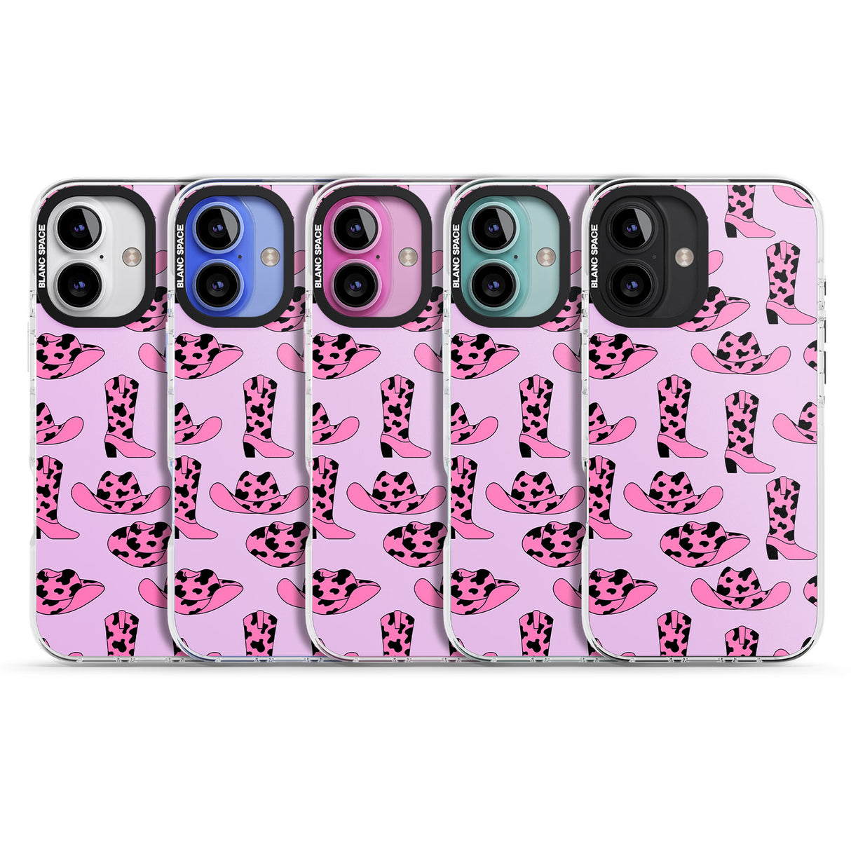 iPhone 16 Pro Max Cow-Girl Pattern Black Impact Phone Case