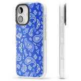 iPhone 16 Pro Max Blue Bandana Black Impact Phone Case