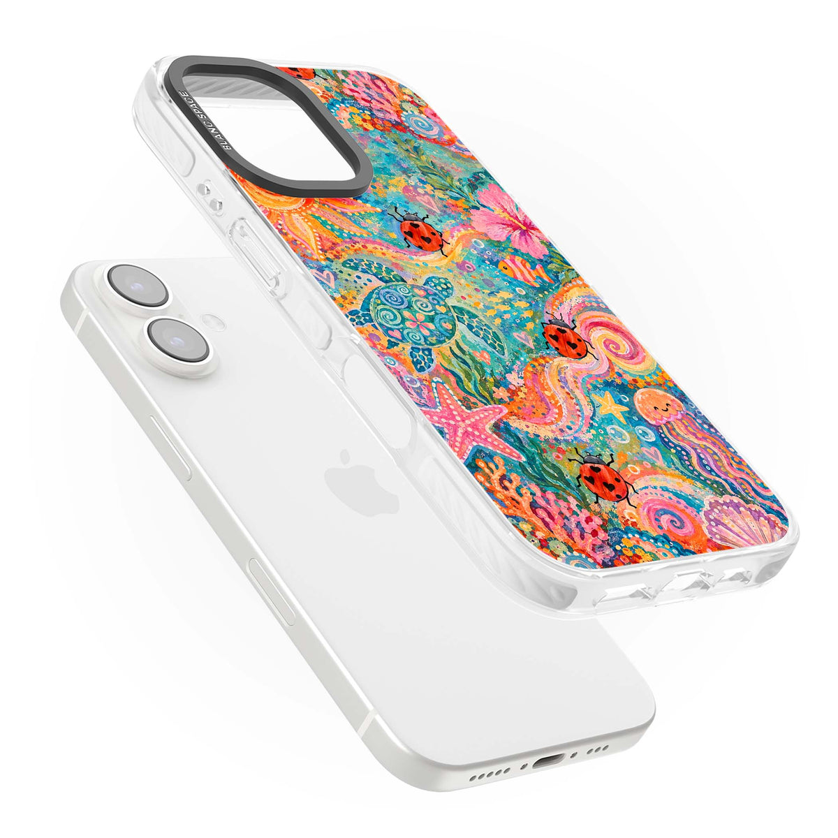 Coral Whimsy for her iPhone case | Clear Impact case for iPhone 16, iPhone 16 Plus