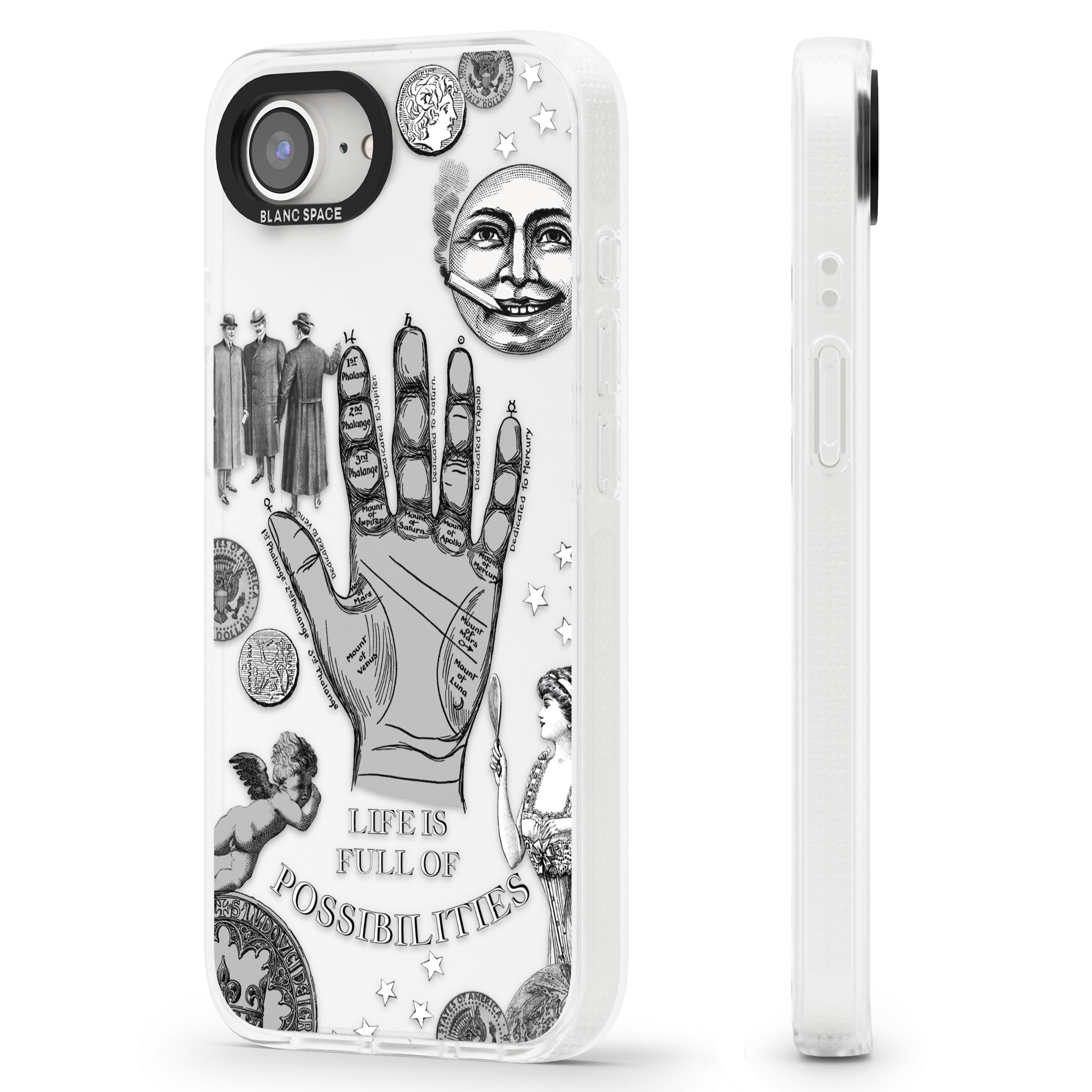 Life is Full of Possibilities iPhone 16e Clear Case Impact Air - Blanc Space