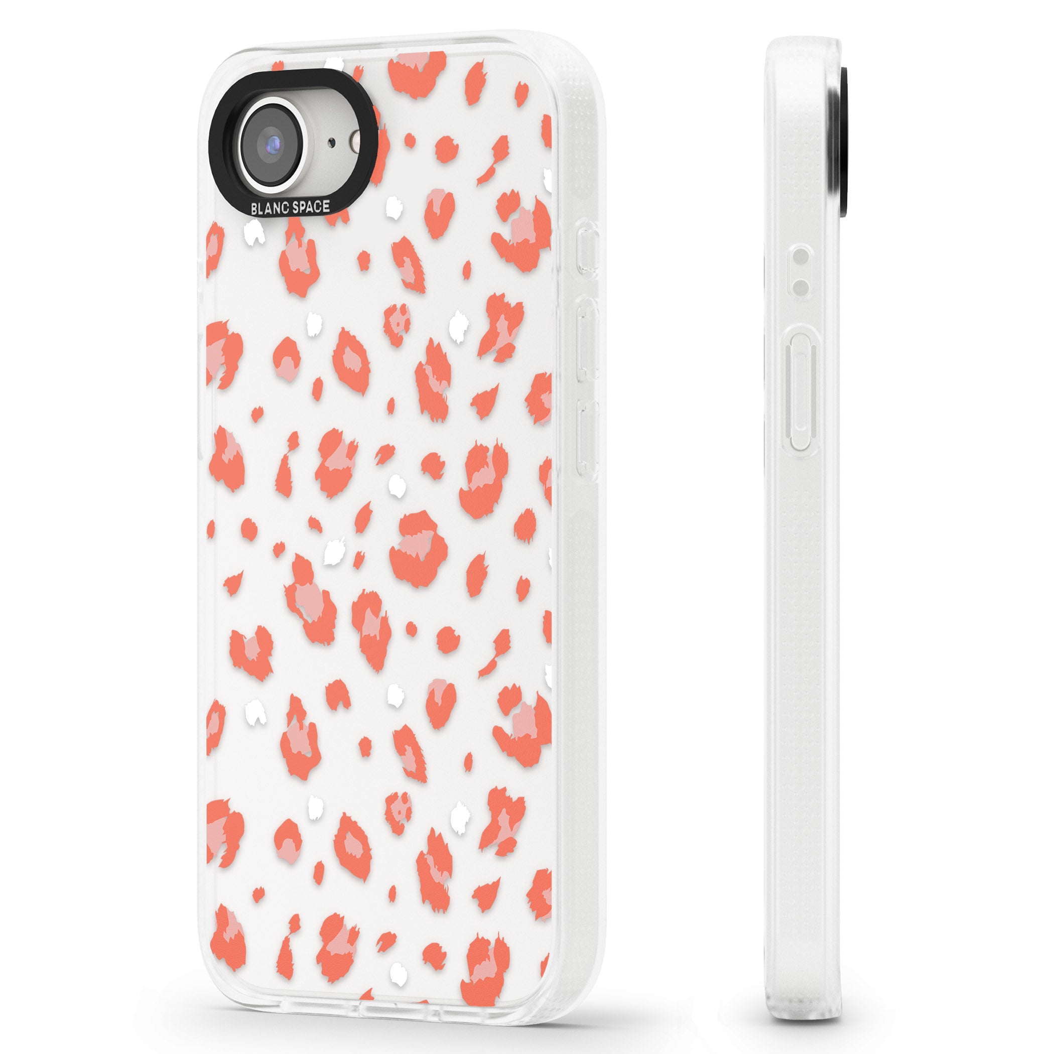 Two Colour Jaguar Transparent Animal Print iPhone 16e Clear Case Impact Air - Blanc Space