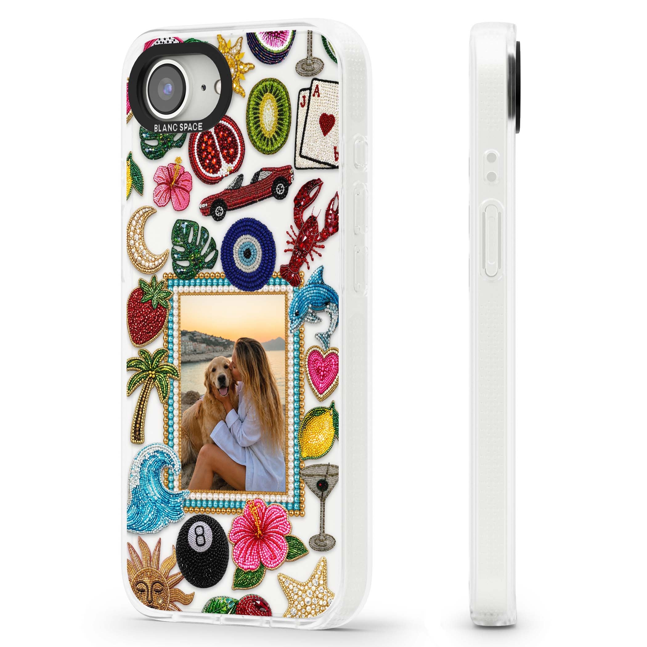 Beaded Photo coastal iPhone case | Clear Case Impact Air case for iPhone 16e, iPhone 17e