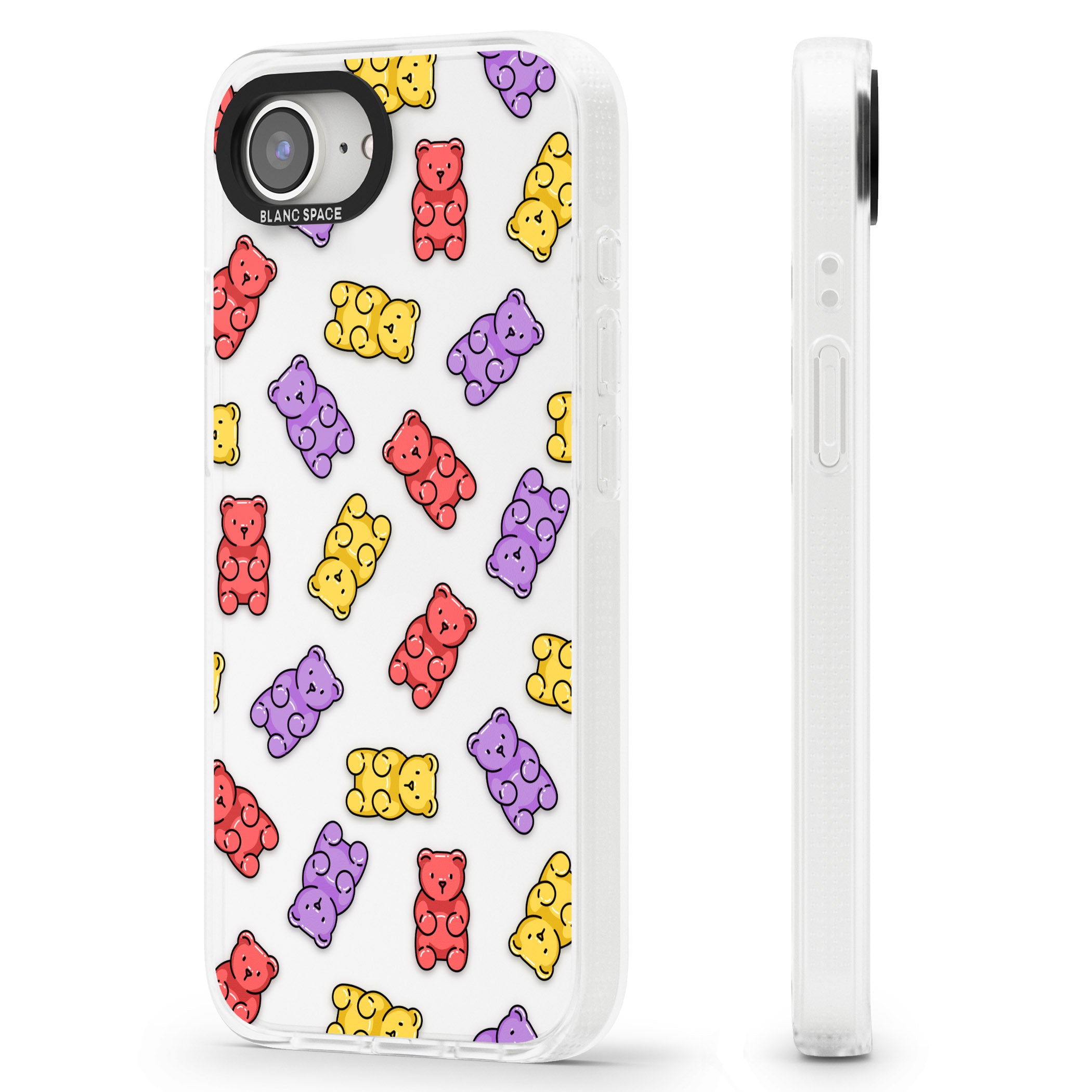 Gummy Bear Pattern iPhone 16e Clear Case Impact Air - Blanc Space