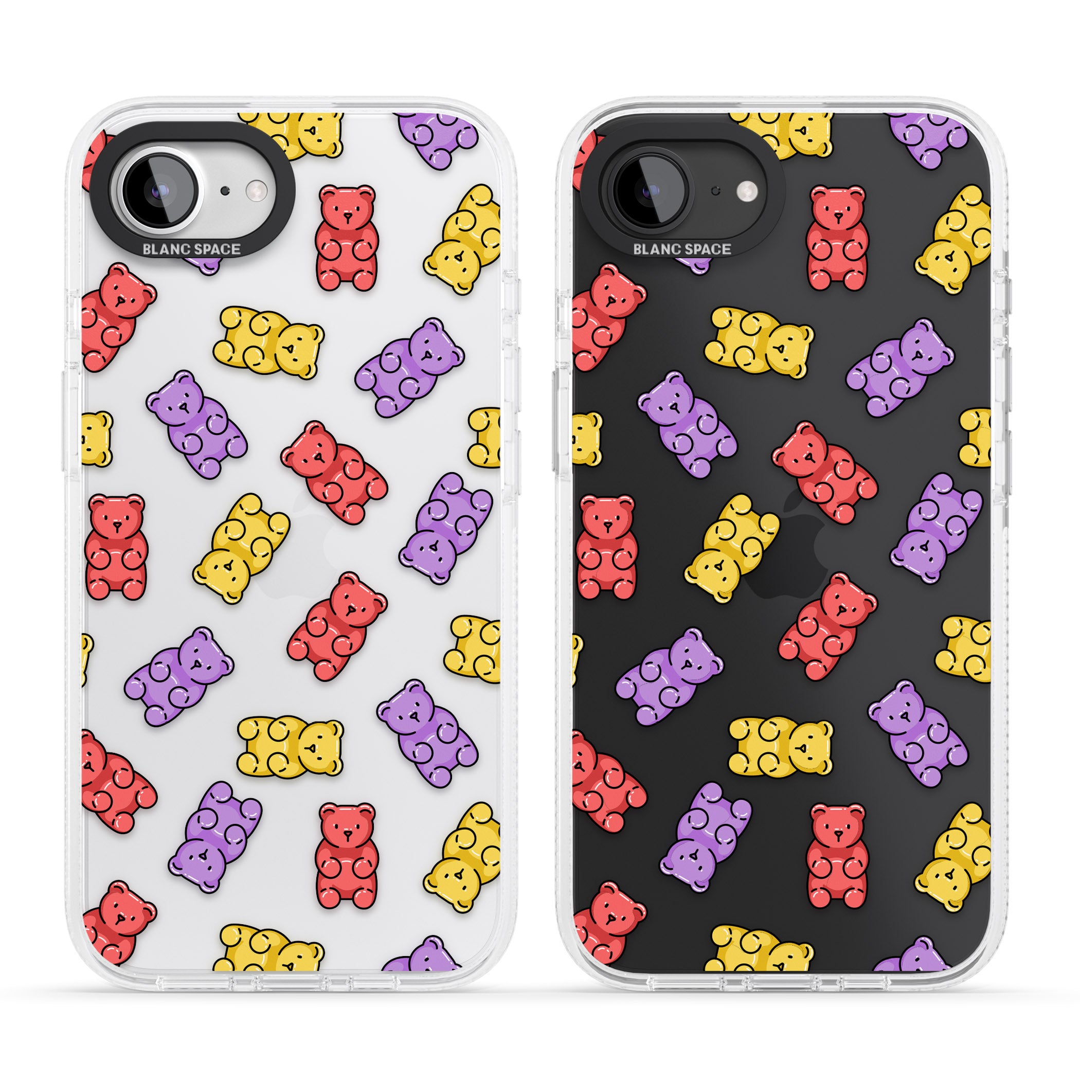 Gummy Bear Pattern iPhone 16e Clear Case Impact Air - Blanc Space