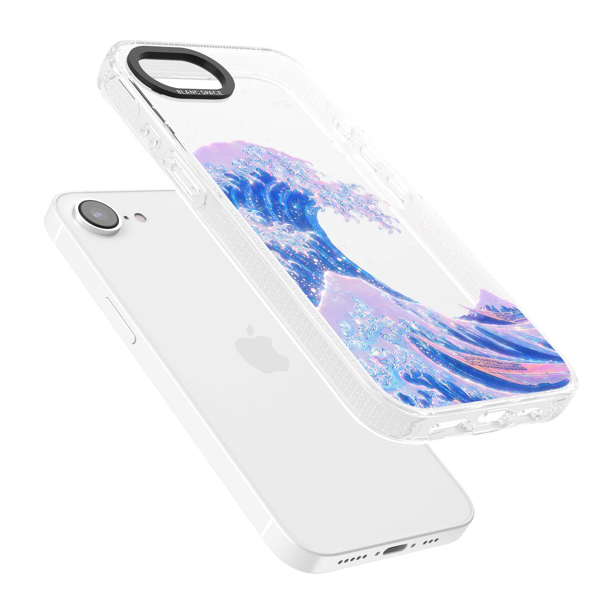 The Great Wave In Opal japanese iPhone case | Clear Case Impact Air case for iPhone 16e, iPhone 17e