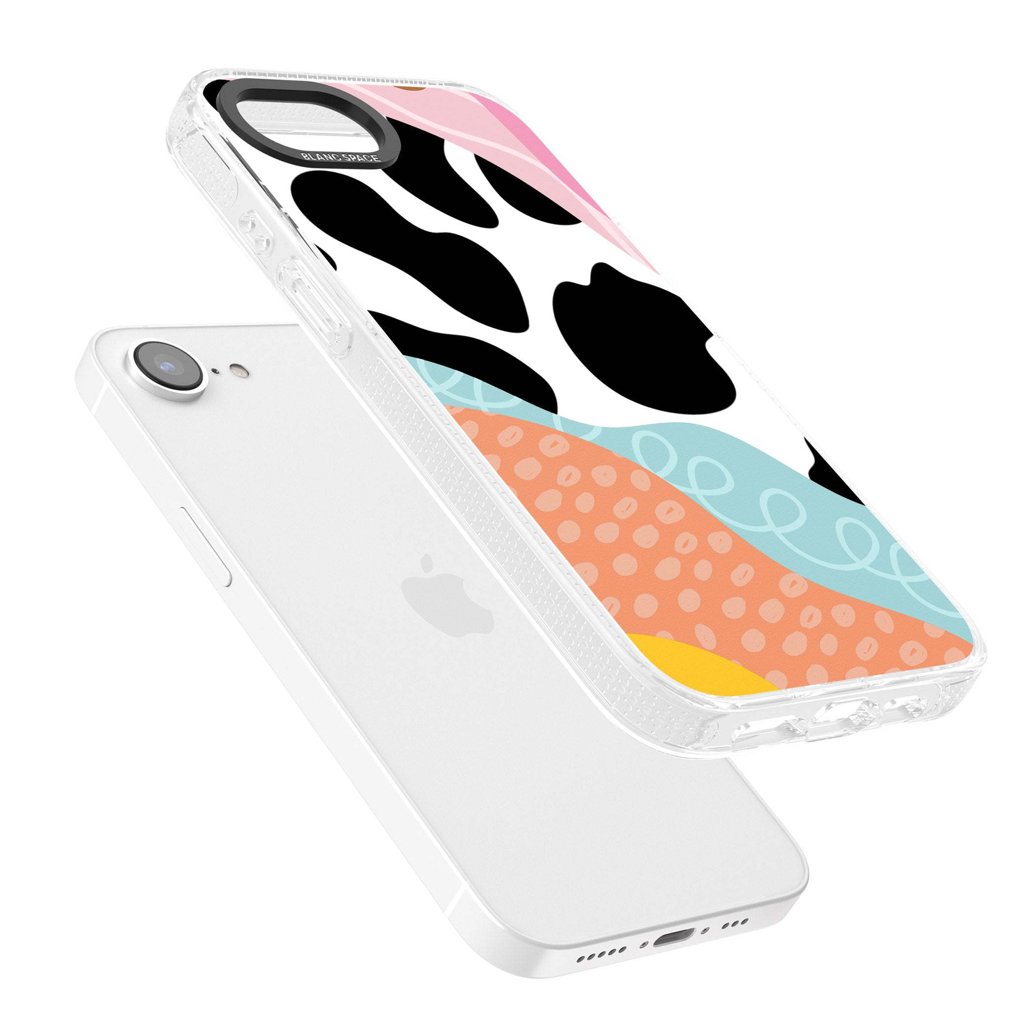 Abstract Elegance iPhone 16e Clear Case Impact Air - Blanc Space