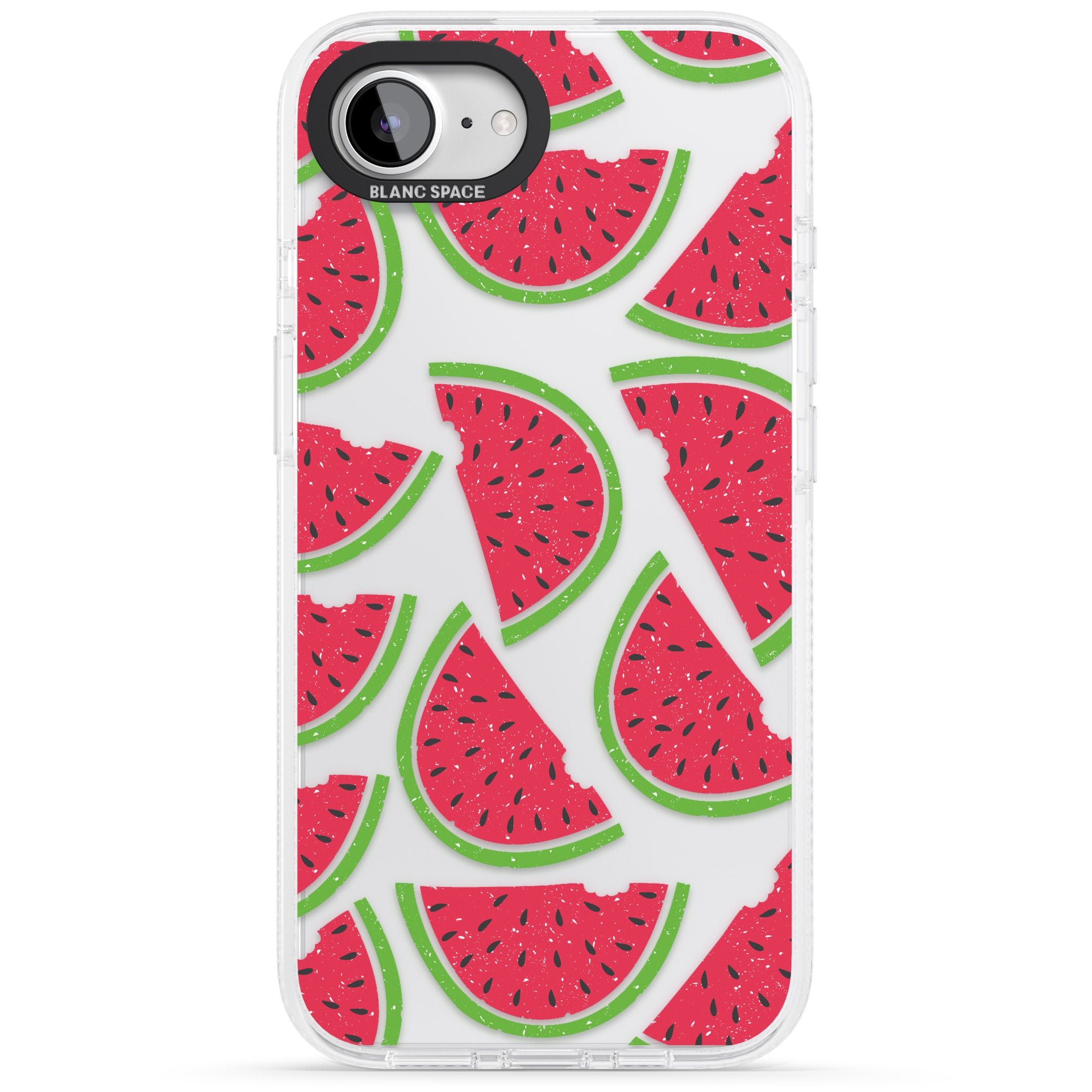 Watermelon Pattern iPhone 16e Clear Case Impact Air - Blanc Space