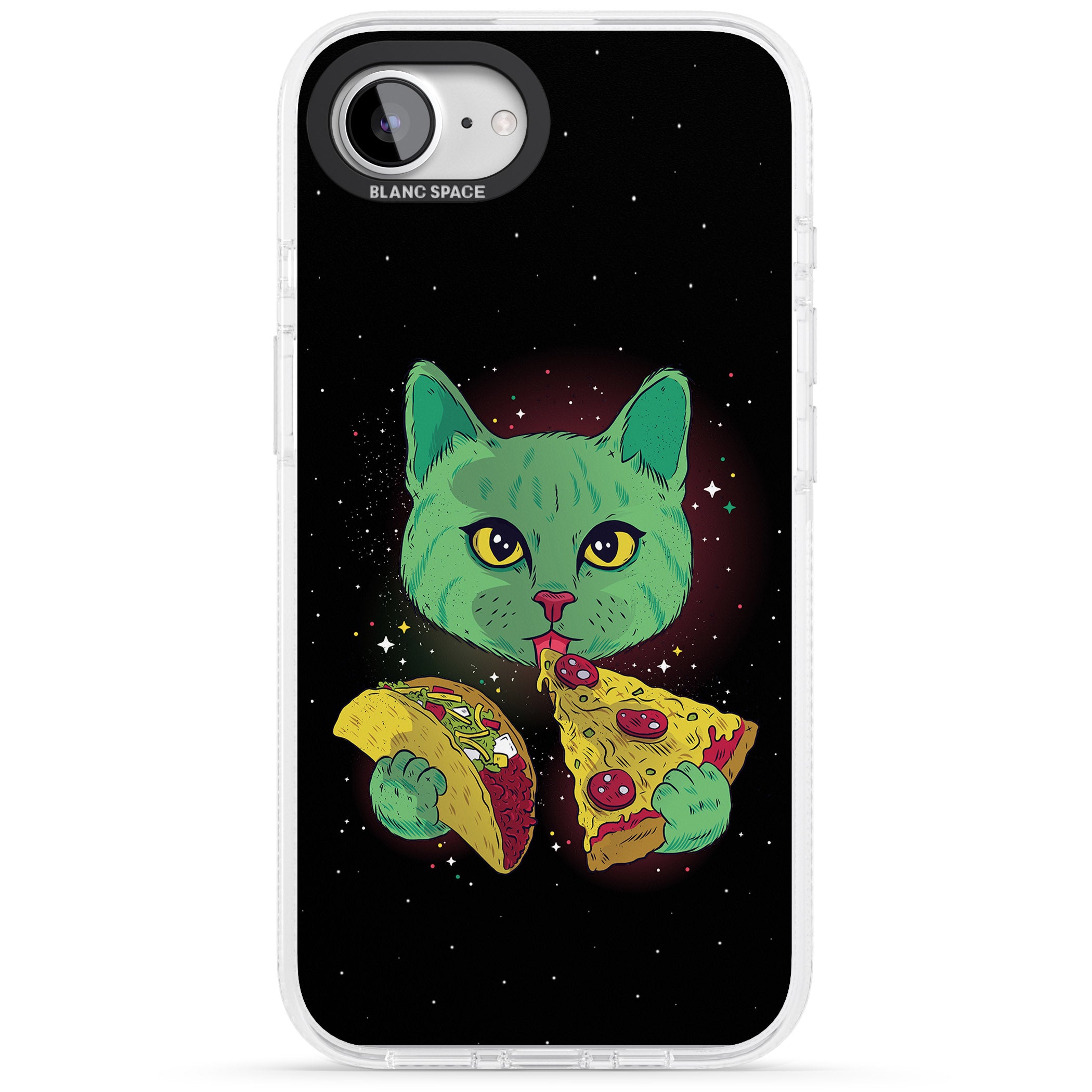 Pizza Purr iPhone 16e Clear Case Impact Air - Blanc Space