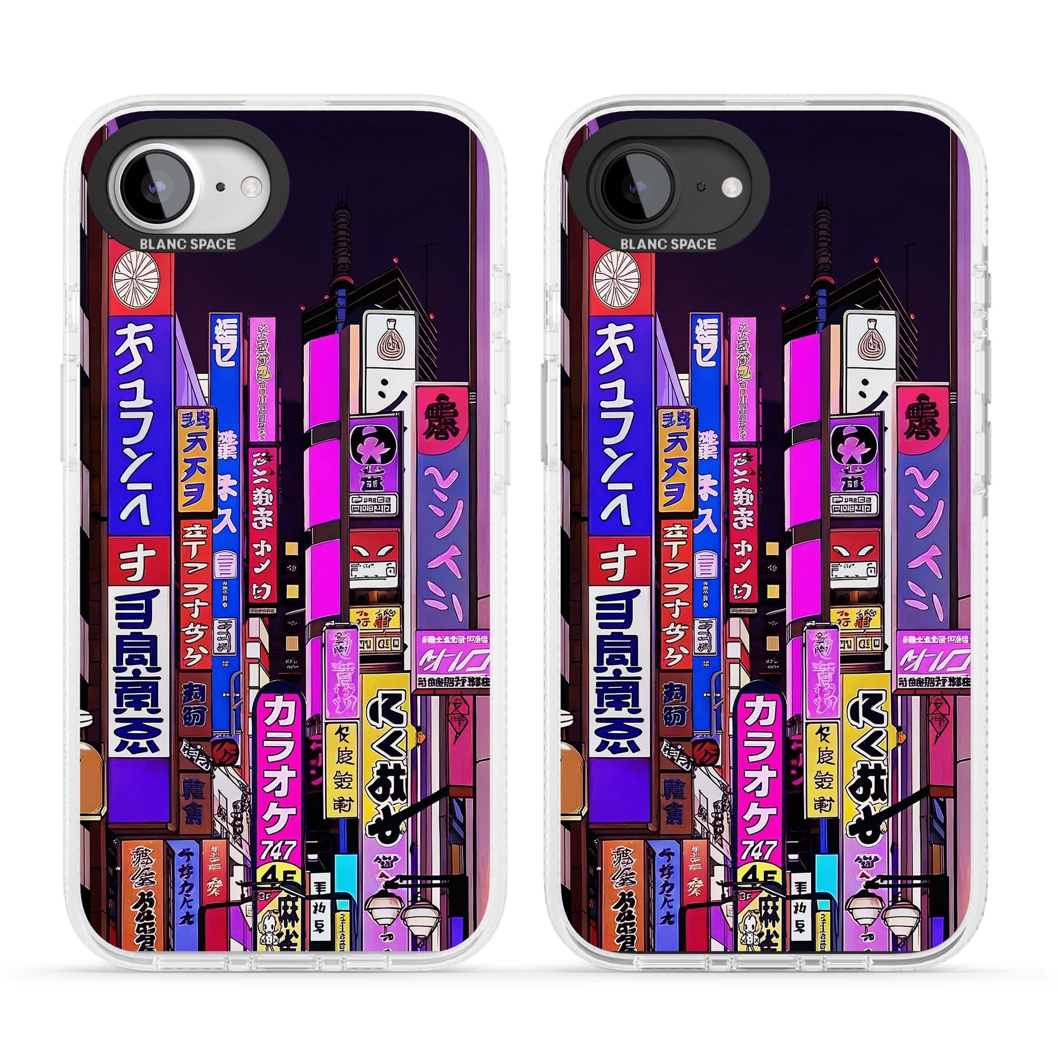 NEON NIGHT anime iPhone case | Clear Case Impact Air case for iPhone 16e, iPhone 17e